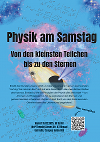 Ankndigungsplakat Physik am Samstag 15.02.2025